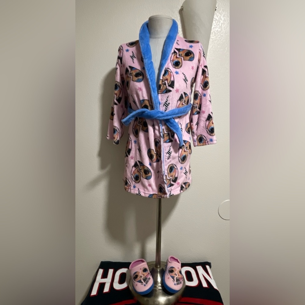 L.O.L Surprise Robe (7/8) & Slippers Size 13-1